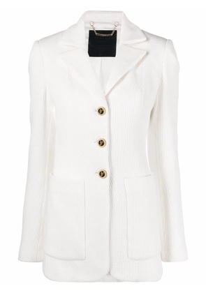 Philipp Plein single-breasted cotton blazer - White