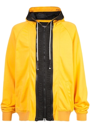 Mostly Heard Rarely Seen zipped hooded sweatshirt - Yellow