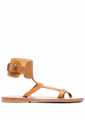 K. Jacques Caravelle leather flat sandals - Neutrals