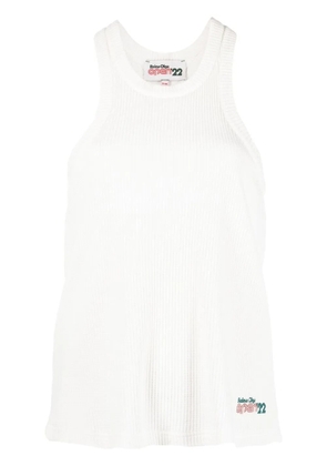 Reina Olga Venus waffle-knit tank top - White
