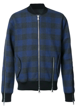 Mostly Heard Rarely Seen plaid bomber jacket - Black