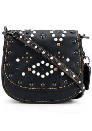 Coach mini studded saddle bag - Black