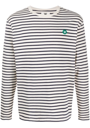 Wood Wood Mells striped long sleeved T-shirt - Neutrals