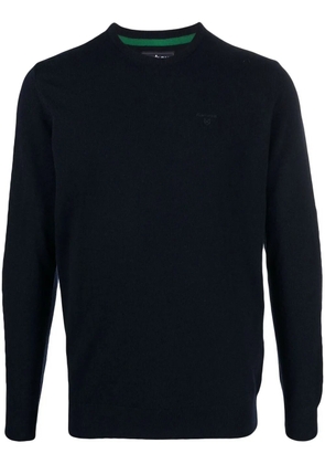 Barbour logo-embroidered wool sweater - Blue