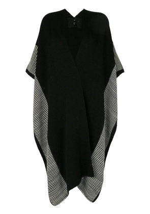 VOZ striped edge long duster - Black