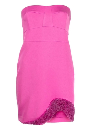 Patrizia Pepe beaded bandeau mini dress - Purple