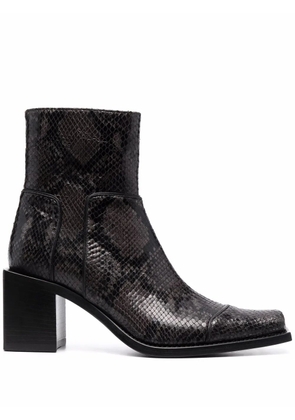 Buttero snakeskin ankle boots - Black