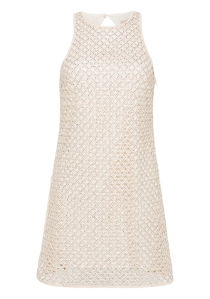TWINSET beaded mesh minidress - Neutrals