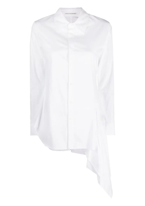 Yohji Yamamoto asymmetric cotton shirt - White