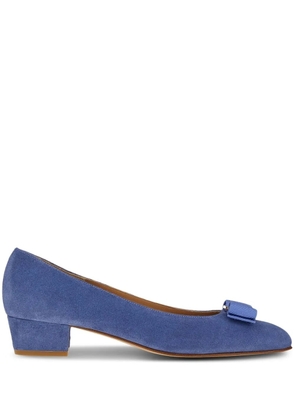 Ferragamo 30mm Vara Bow suede pumps - Blue