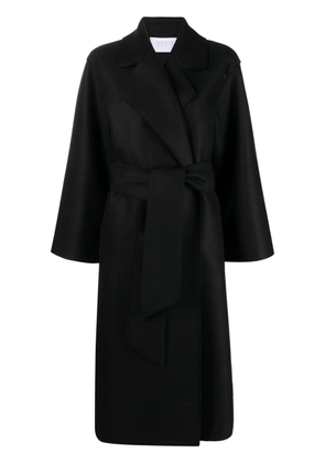 Harris Wharf London belted virgin-wool long coat - Black