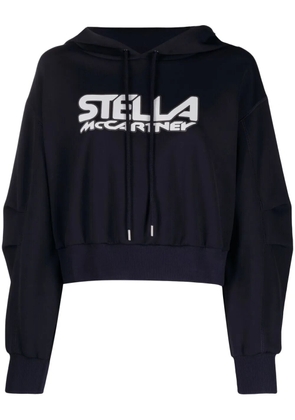Stella McCartney logo-print scuba hoodie - Blue