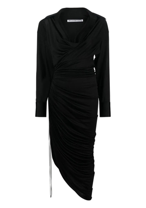 Alexander Wang asymmetric V-neck dress - Black