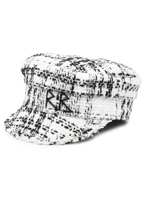 Ruslan Baginskiy bouclé baker boy cap - White