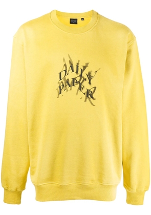 Daily Paper logo-print cotton sweatshirt - Yellow