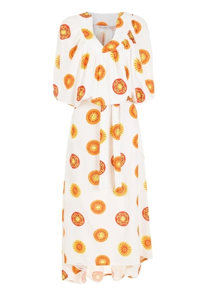 Amir Slama printed oversized dress - White
