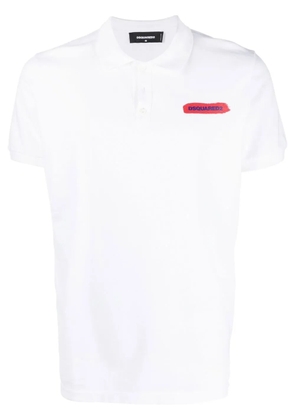 DSQUARED2 logo-print polo shirt - White