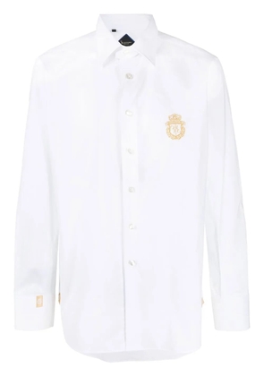 Billionaire Silver Cut logo-print shirt - White