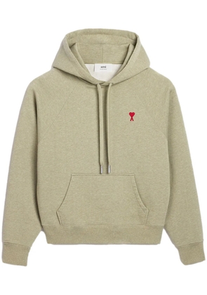 AMI Paris Ami de Coeur-embroidered zip-up hoodie - Green