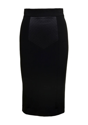 Dolce & Gabbana chevron-panel pencil midi skirt - Black