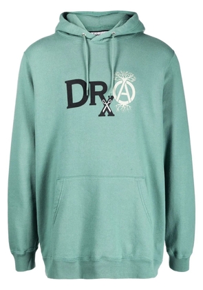 Neighborhood x DRXSRL logo-print detail hoodie - Green