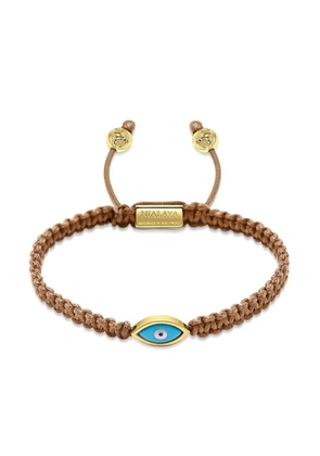 Nialaya Jewelry evil eye-charm braided bracelet - Brown