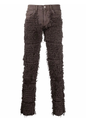 1017 ALYX 9SM frayed slim-fit jeans - Brown