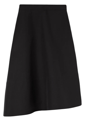 Jil Sander asymmetric midi skirt - Black