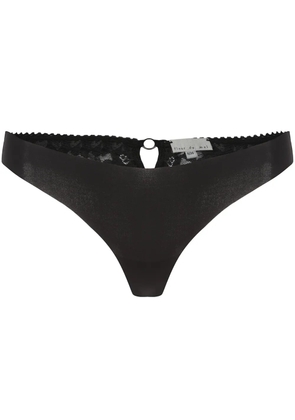 Fleur Du Mal Charlotte seamless thong - Black