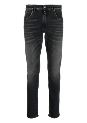 Salvatore Santoro logo-patch cotton slim-fit jeans - Grey