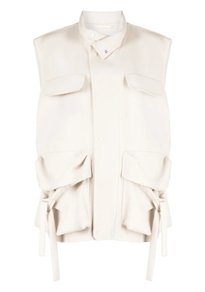 JNBY multiple-pocket wool vest - Neutrals