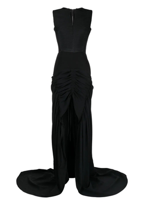 Maticevski Totem draped long gown - Black