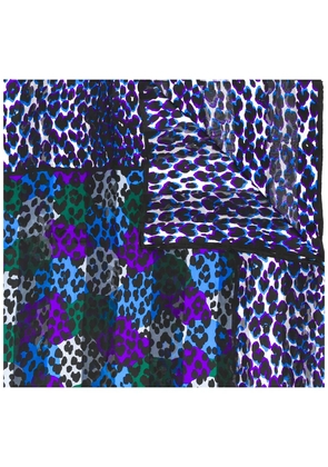 Saint Laurent Pre-Owned animal print scarf - Blue