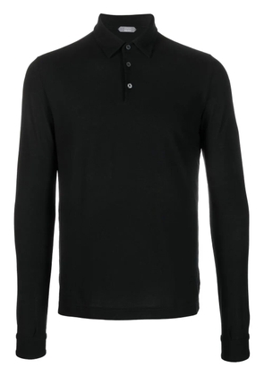 Zanone Ice cotton polo shirt - Black