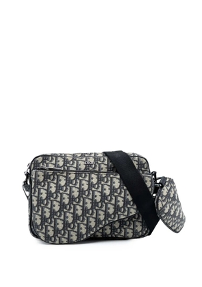 Christian Dior Pre-Owned 2023 Oblique Canvas Saddle Triple Pouch crossbody bag - Blue