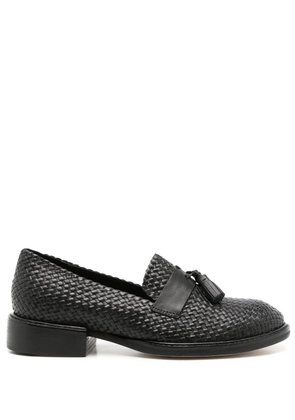 Sarah Chofakian Hockney woven loafers - Black