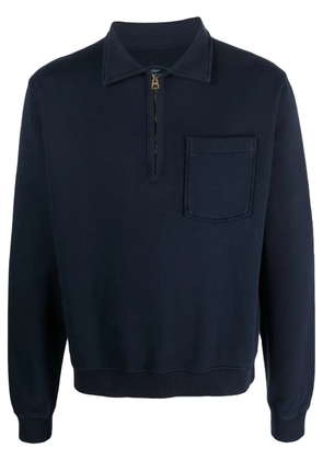 Fortela half-zip cotton jumper - Blue
