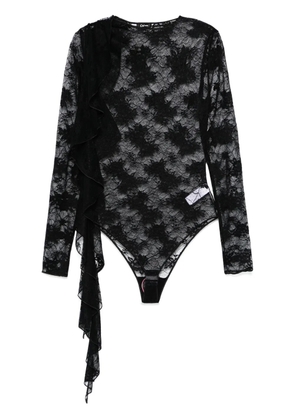 Oséree scarf-detail bodysuit - Black