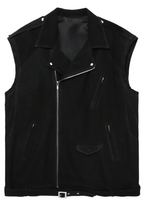 Rick Owens leather biker vest - Black