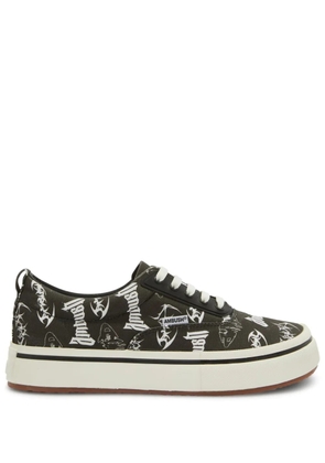 AMBUSH logo-print canvas sneakers - Black