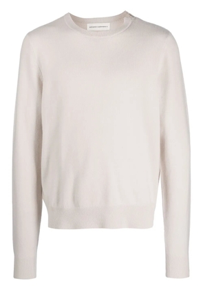 extreme cashmere stitch-detail crew-neck jumper - Neutrals
