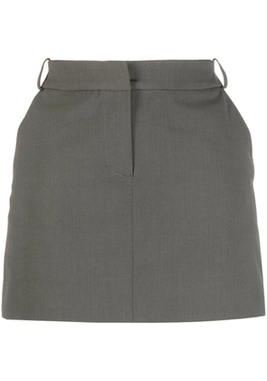 0711 wool-blend mini skirt - Green