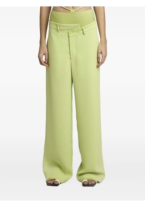 Gloria Coelho asymmetric wide-leg trousers - Green