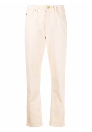 Brunello Cucinelli high-rise straight-leg jeans - Neutrals