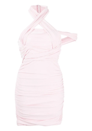Alexander Wang halterneck asymmetric mini dress - Pink