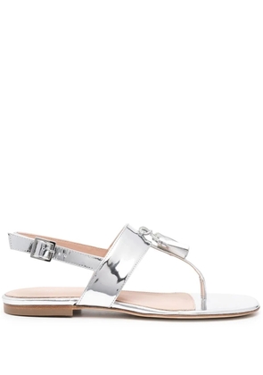 Scarosso Emma tassel-detail sandals - Silver
