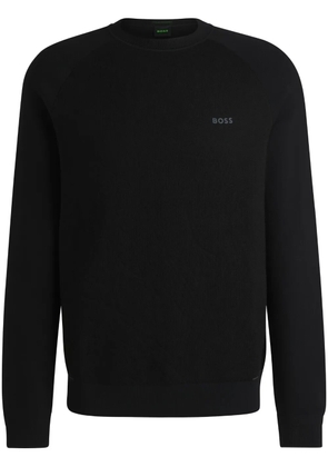 BOSS logo-rubberized sweatshirt - Black