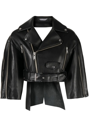 Undercover cut-out biker jacket - Black