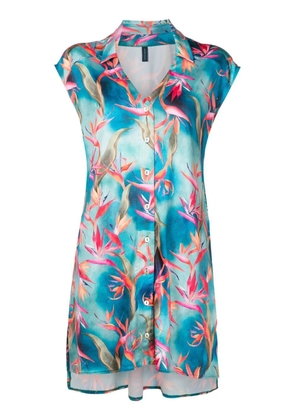 Lygia & Nanny Jamile-printed v-neck dress - Blue