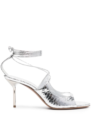 Paris Texas 85mm leather sandals - Silver